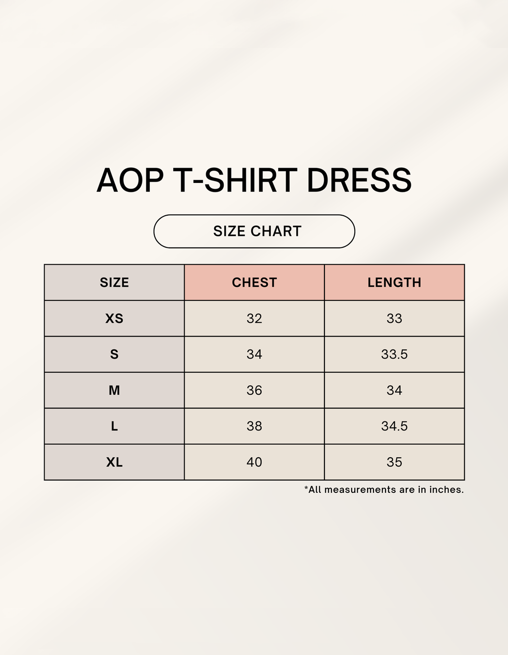 Color_Size Chart